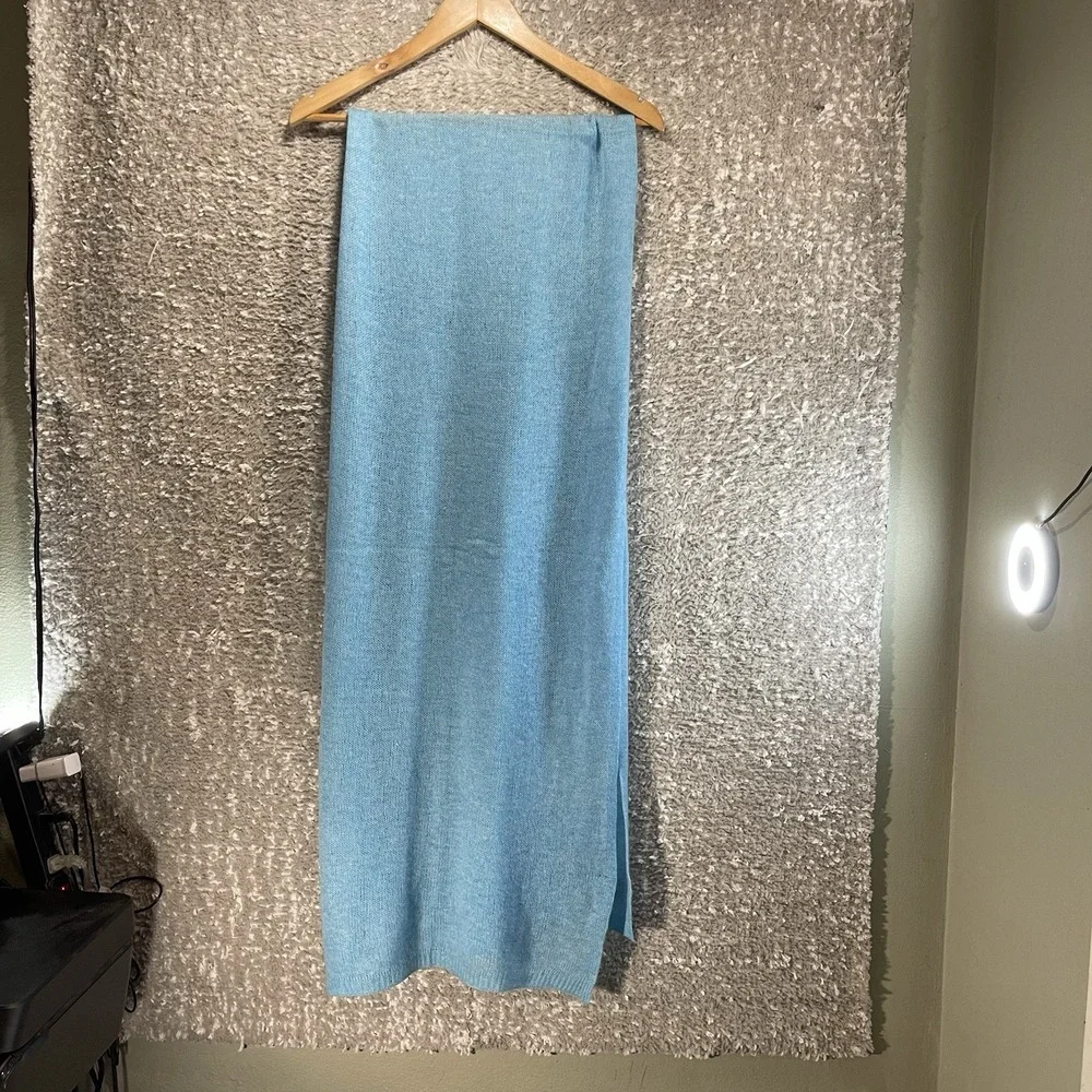Alashan One Size Cashmere Scarf Wrap Shawl Blue 80
